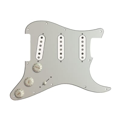 Bare Knuckle Pickups True Grit Strat Set Prewired Fender Pickguard (White)