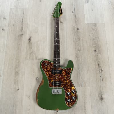 Friedman Vintage T Guitar, Rosewood Fretboard, Medium-Aged Cadillac Green image 3