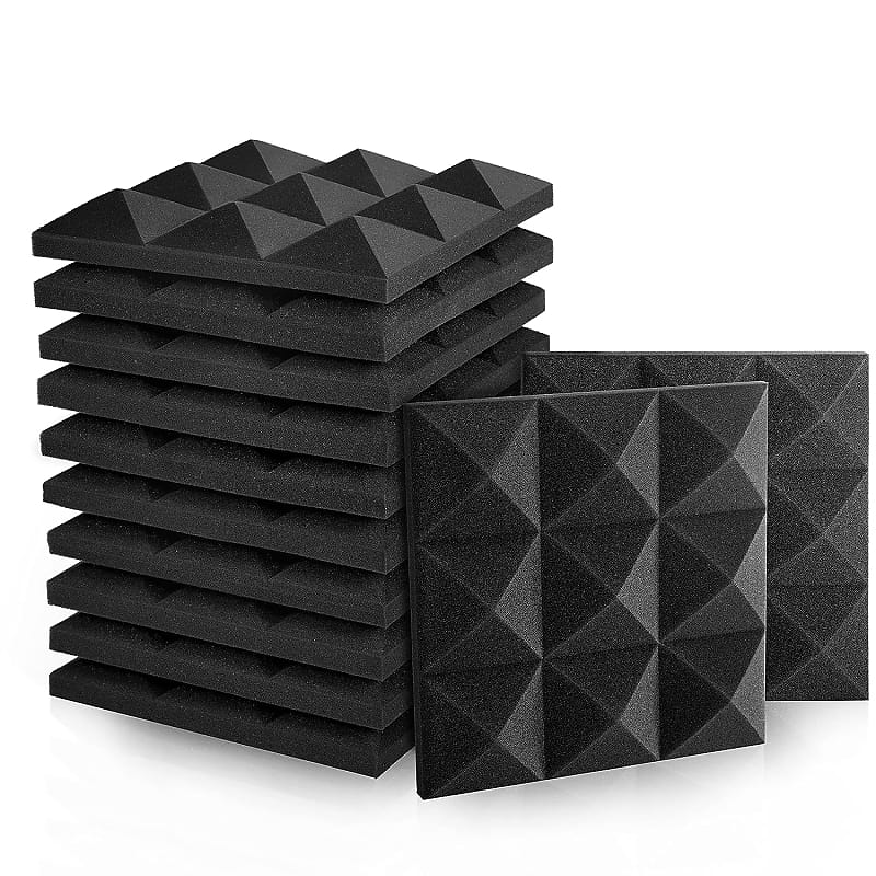 Acoustics 2" X 12" X 12" Acoustic Foam Panels, Pyramid | Reverb