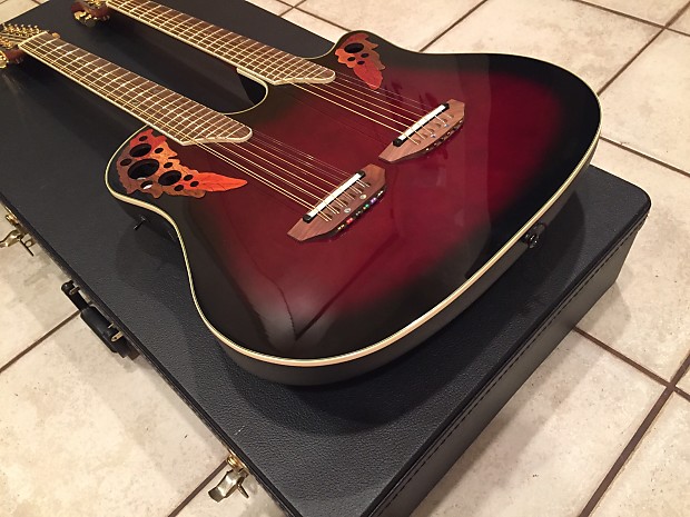 Ovation CSE 225 Double Neck Acoustic Electric Guitar Doubleneck W OHSC CSE225 12 String