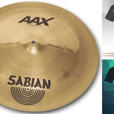 Sabian AAX 18" Chinese Effect/Crash Cymbal Natural Bundle & Save Made in Canada | Authorized Dealer image 1