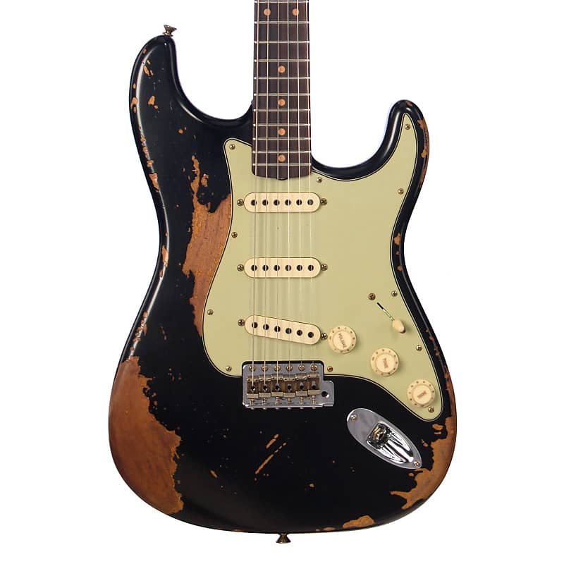 Fender Custom Shop 1960 Stratocaster Heavy Relic - Aged Black - Custom Boutique Electric Guitar - NEW! image 1