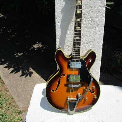 Kent 335 Style Guitar, 1960's, Japan, Bigsby Copy Tailpiece