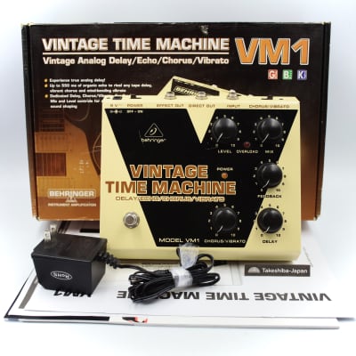 Behringer VM1 Vintage Time Machine With Original Box Adapter Delay / Vibrato Guitar Effect Pedal S1200847520 for sale