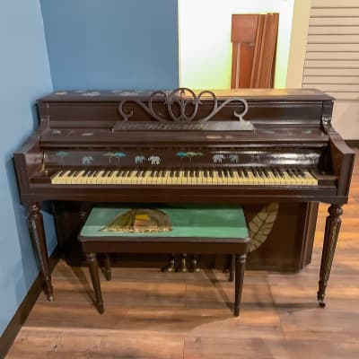 Chickering 40" Art Painted Console Piano c1947 #188130 image 1
