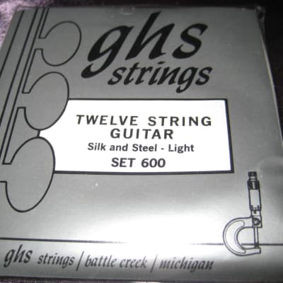 GHS Three (3)  Sets of Silk & Steel 12 String Guitar Strings # 600 image 2