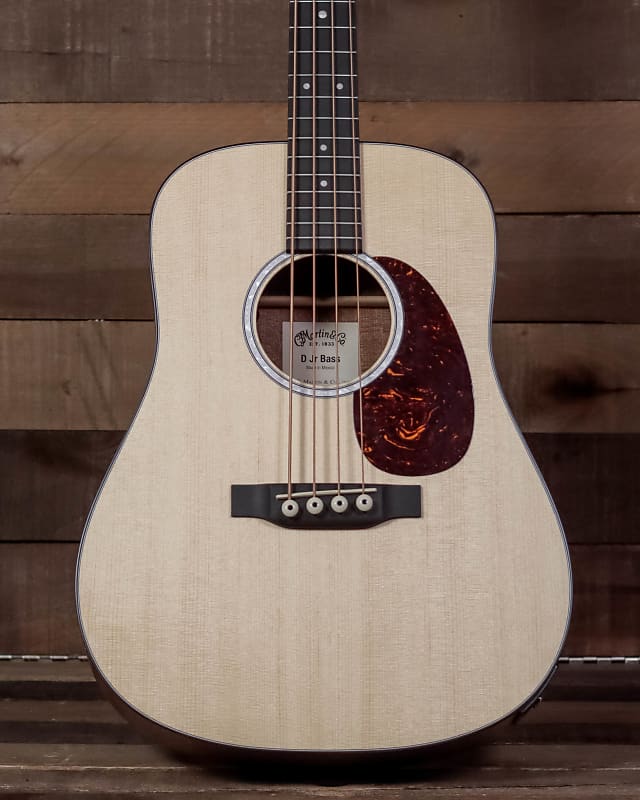Martin D JR10E Bass, Natural with Softshell Case Reverb