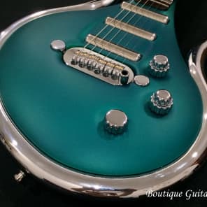 Gus G1 Acrylic teal custom handmade strat style tremolo unique