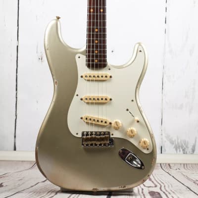 Fender Custom Shop Limited Edition Dual Mag Stratocaster Relic Aged Inca Silver for NAMM 2016 image 2