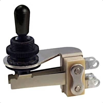 Switchcraft 3-Way Right Angle Toggle Switch-Black