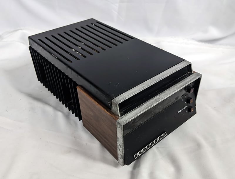 RARE Vintage Heathkit Power Amplifier AA-1506 Black/Woodgrain 1975