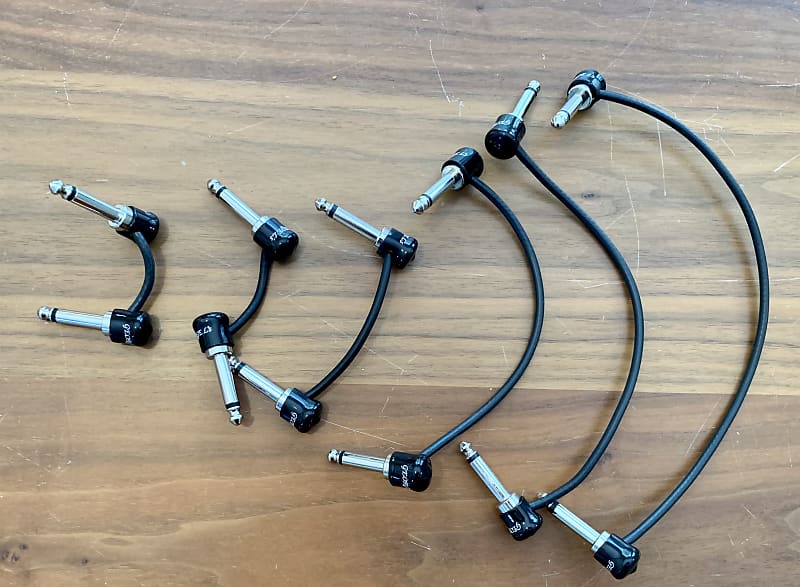 L Set of 6 Solderless Patch Cables for a Pedalboard Reverb