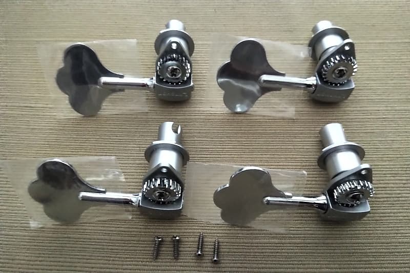 Hipshot HB6 1/2 Licensed Ultralite Bass Tuning Machine, Black, Y Key Treble Side
