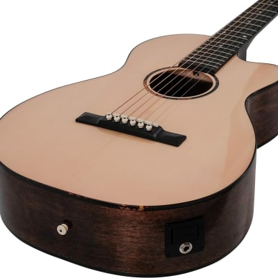 Recording King 6 String Acoustic-Electric Guitar, Right, Gloss Natural (RP-G6-CFE5) image 3