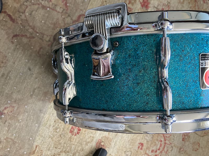 Premier Royal Ace Snare 3-ply birch shell 1960s - Emerald Green Sparkle