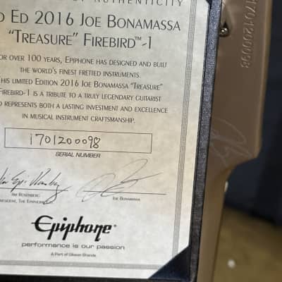 Epiphone Joe Bonamassa LTD Edition “ TREASURE” Firebird PG 2026  - Polymist Gold image 10