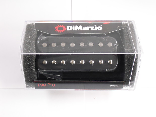 DiMarzio 8 String PAF Humbucker Black W/Chrome DP 859