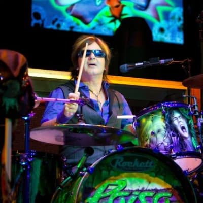 Rikki Rockett's Poison, Rockett Drum Works "Zombie" Kit: 22", 12", 14", 16", 6x14" Snare. Purple Hardware 2012 - Custom Graphics By Craig Fraser. SIGNED! image 9