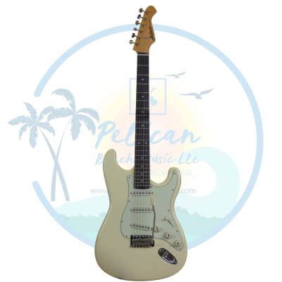 Aria Pro II STG-62 Vintage White Electric Guitar for sale