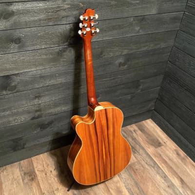 Samick OM-12CE Koa Greg Bennett Orchestra Acoustic Electric Guitar image 6
