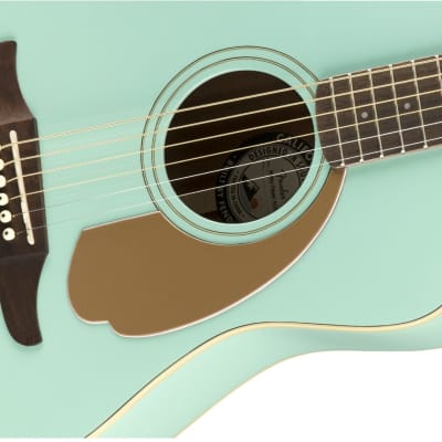 Fender Malibu Electric Acoustic Guitar in Aqua Splash with Walnut Fretboard image 8