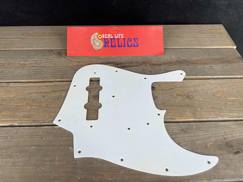 Real Life Relics Aged Jazz Bass® Pickguard White 1 Ply thin.   [PGAG5] image 1