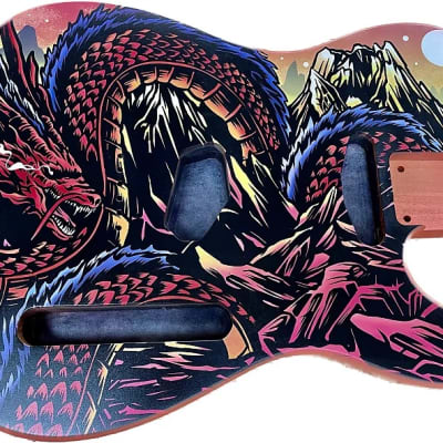 Red Dragon Custom UV Ink Printed Telecaster Body image 8