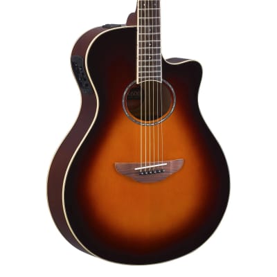 Yamaha Thinline body spruce top nato back and sides die-cast tuners System 65 piezo and preamp; Old Violin Sunburst for sale