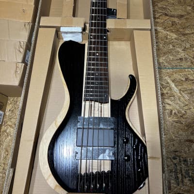Ibanez 6-String Bass Workshop Bass Guitar - Weathered Black Low Gloss