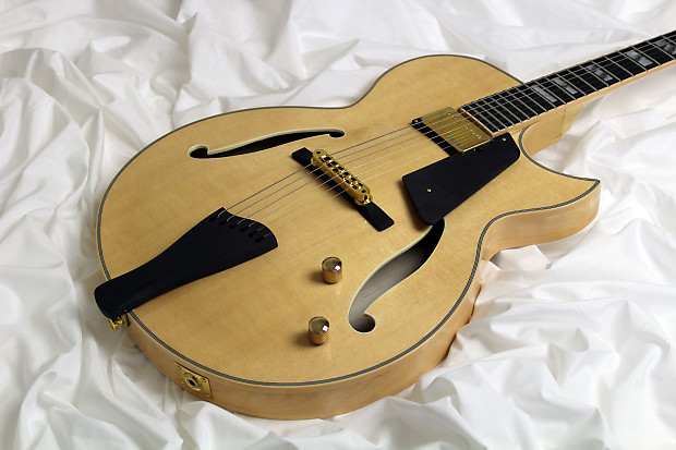 Conti Entrada Thin Body Archtop Jazz Guitar Natural Reverb UK