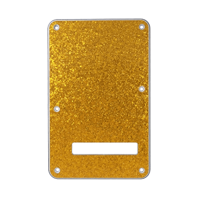 D'Andrea Stratocaster Back Plate Tremelo Cover Gold Sparkle for sale