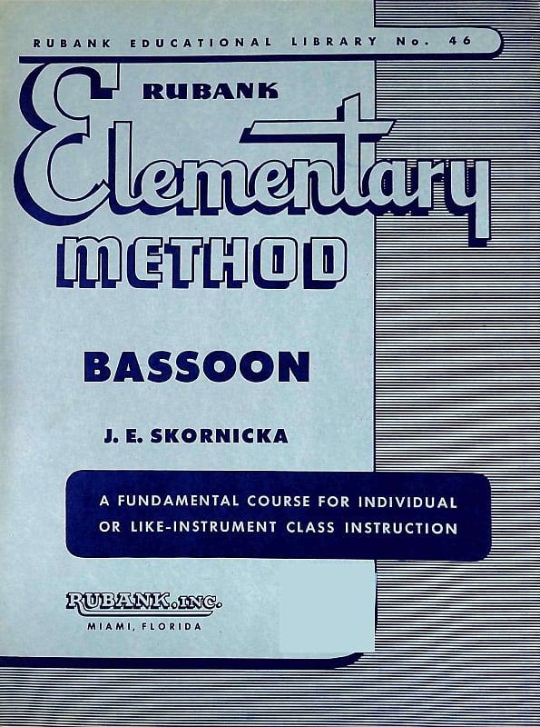 Rubank Elementary Method Bassoon Book Reverb
