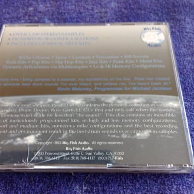 Big Fish Audio "Ross Garfield  Drum Dr. 1" Kurzweil K Series CD-ROM • SEALED image 2