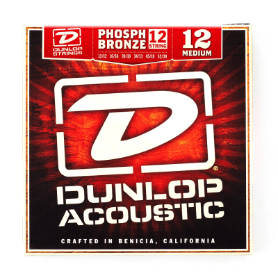 Dunlop DAP1252J Phosphor Bronze 12-String Acoustic Guitar Strings - Medium (12-52)
