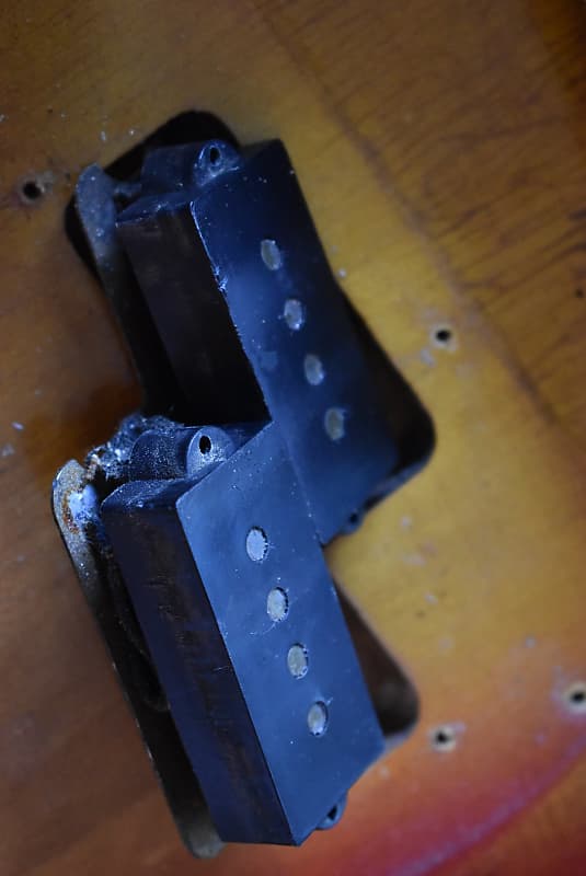 1964 Fender Precision Bass Sunburst Finish Electric Bass Guitar w/OHSC image 22