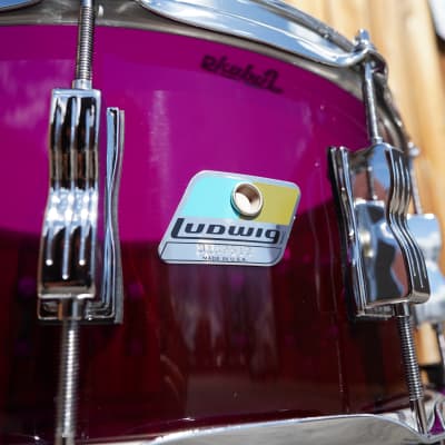 2024 USA Ludwig Purple Vistilite Series 6.5 X 14" Snare Drum image 2