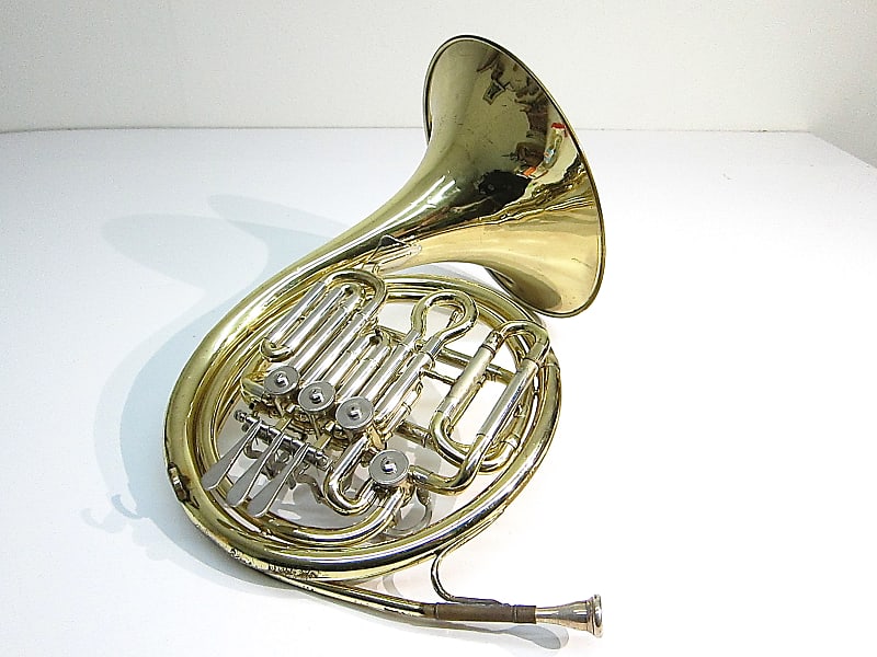 Vintage 1960s Blessing Scholastic Double French Horn Gold & Reverb
