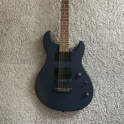 Fernandes Dragonfly X Gun Metal Blue Satin HH Dragon Fly Rare Electric Guitar for sale