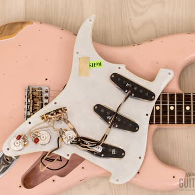 2007 Fender Custom Shop NAMM Limited Edition 1962 Stratocaster Relic Shell Pink w/ Case, COA image 16