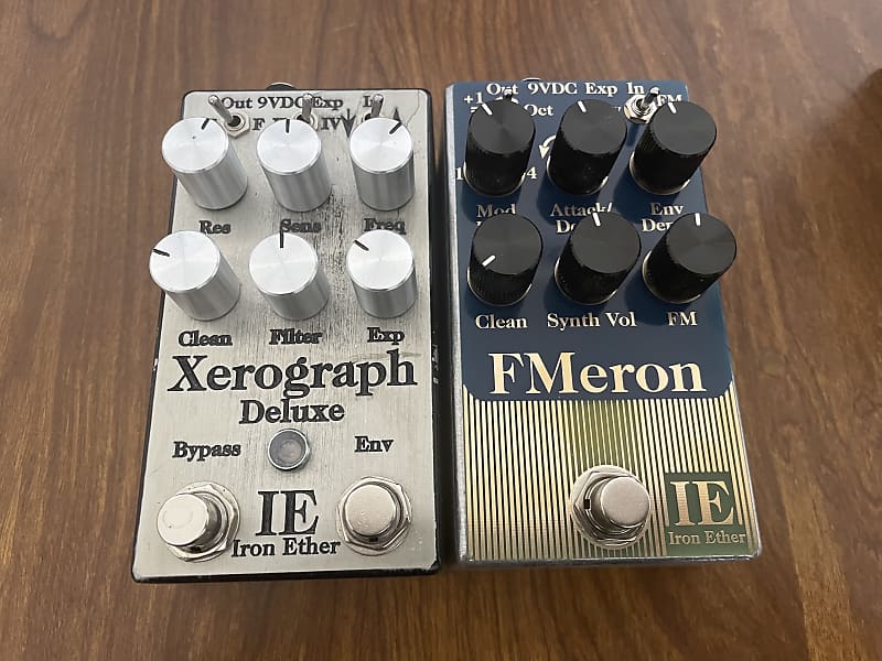 Pair of Killer Iron Ether Pedals Xerograph Deluxe + FMeron Reverb