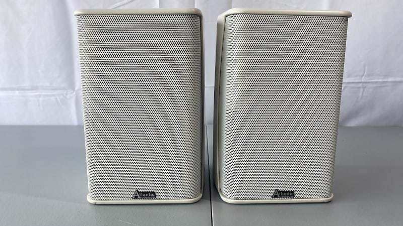 Atlantic Technology 154 SR Surround Sound Speakers Home Theater White Audio  			