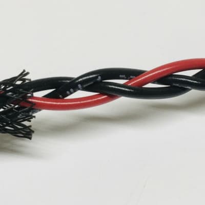 Pine Tree Audio Tri-Braid Auxiliary Cable Black/Red 7ft image 2