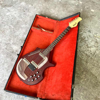 Jerry Jones Electric sitar guitar original vintage Danelectro coral image 6