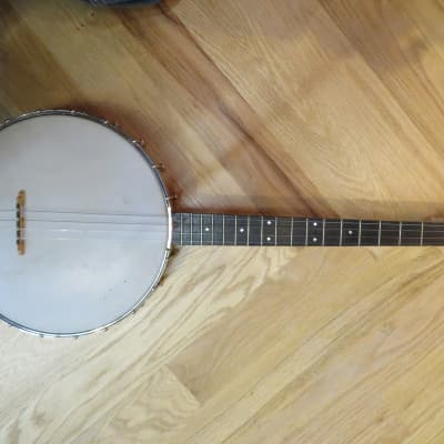 Unknown vintage tenor banjo birdseye maple image 1