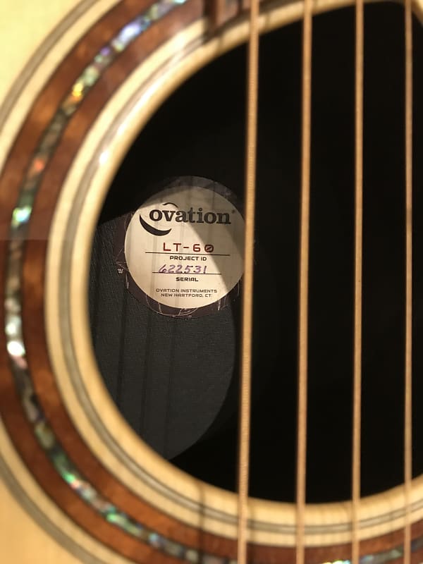 Ovation LT-60 Prototype Number 6 2013 Natural