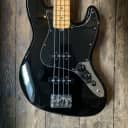 2015 Fender American Standard Jazz Bass with maple neck in Black finish comes with hard shell case