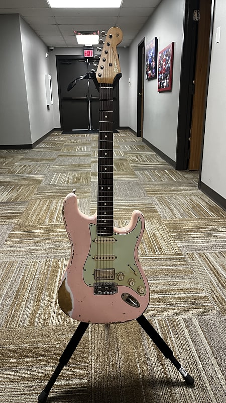 MJT Stratocaster 2010's Shell Pink Relic image 1