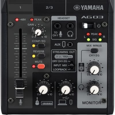 Yamaha AG03 MKII 3 Channel Analog Mixer