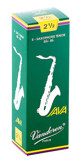 Vandoren Java Tenor Saxophone Reeds Strength 2.5 (Box of 5) image 1