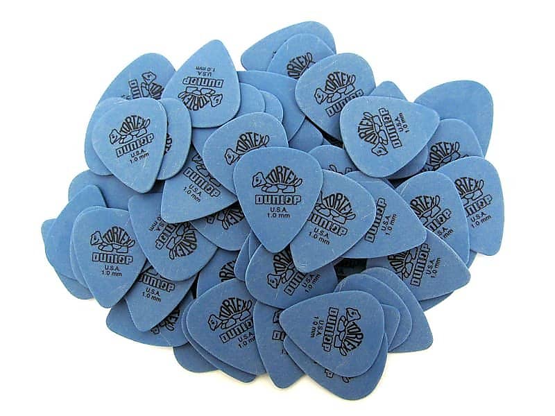 Dunlop Guitar Picks  72 Pack  Tortex  1.0mm  Blue  418R1.0 image 1